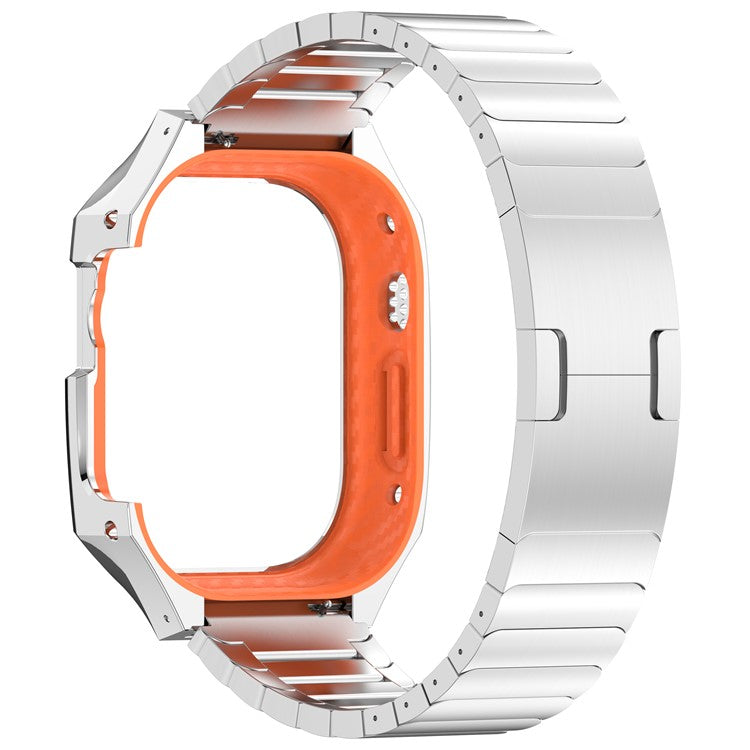 Ruostumattomasta teräksestä valmistettu ranneke kotelolla Apple Watch Ultra -kellolle