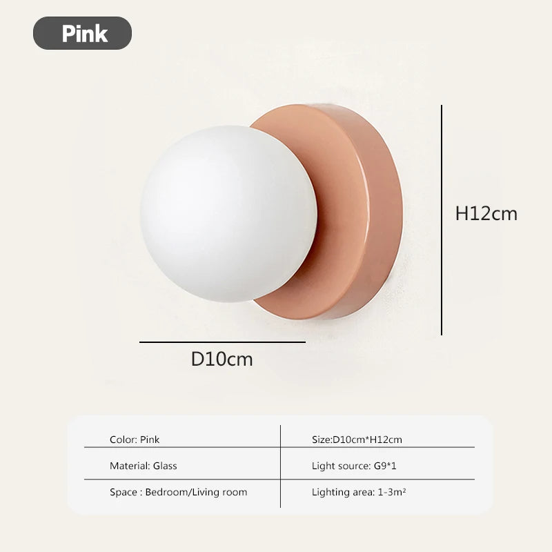 LumenHalo LED Cam Duvar Lambası Yatak Odası Koridor Merdiven Işığı İçin Sade Taban