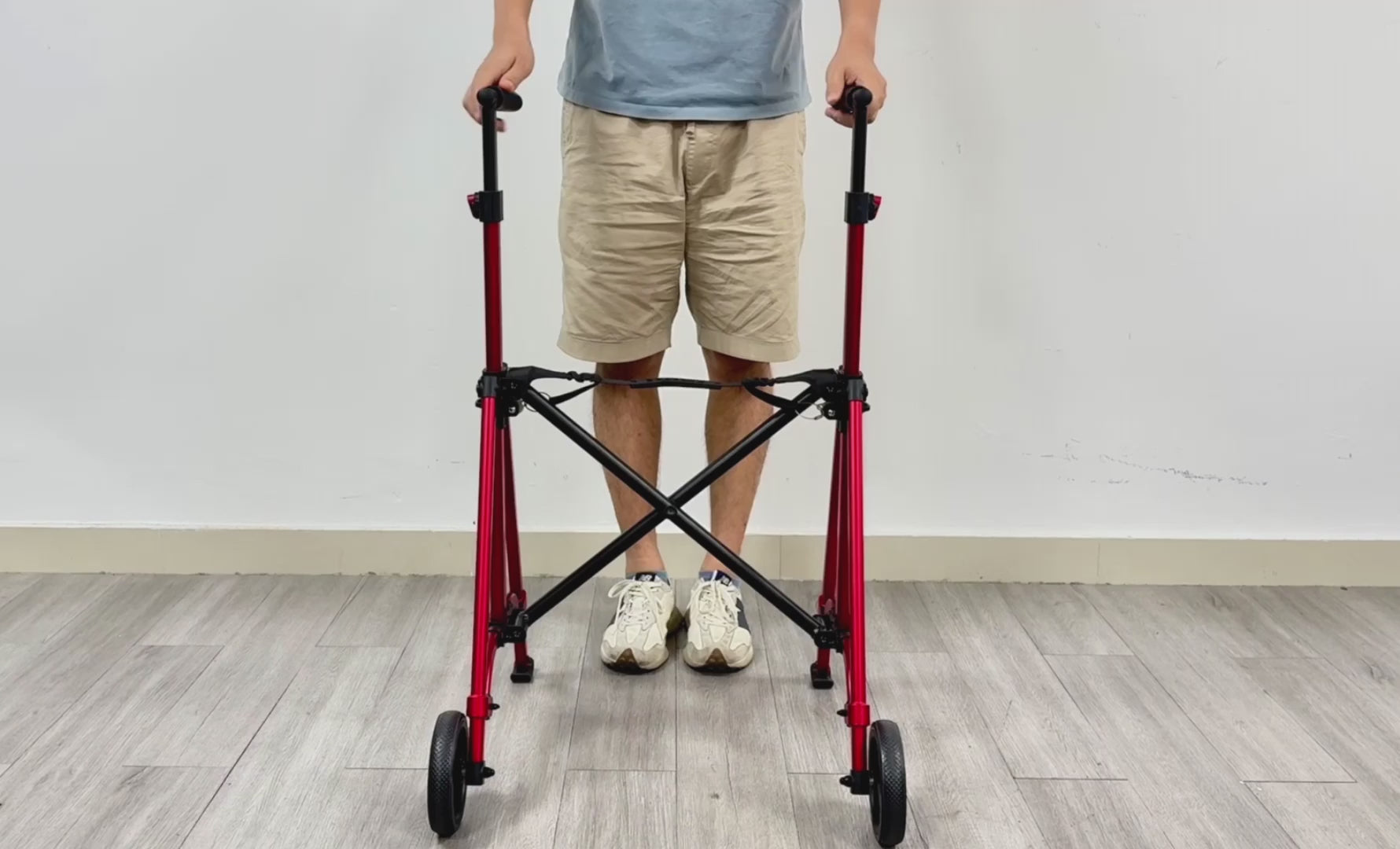 Compact Master 2-Wheel Standard Walker with 2 Glide Skis – Lightweight, Without a Seat