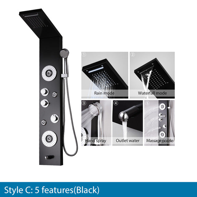 ステンレス製ウォールシャワーパネル