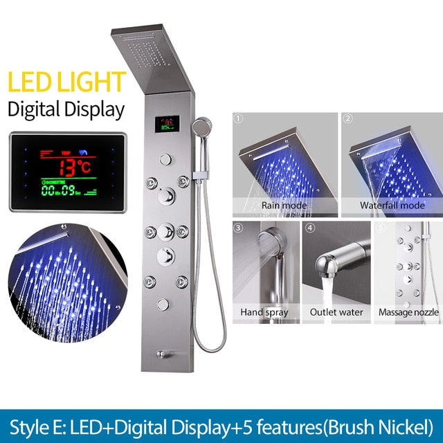 ステンレス製ウォールシャワーパネル