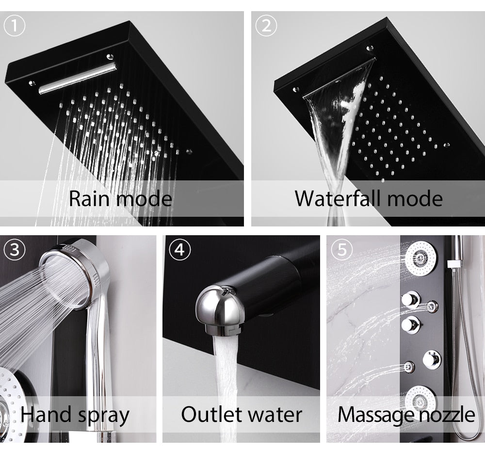 ステンレス製ウォールシャワーパネル