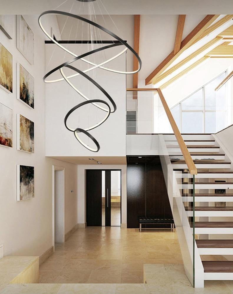 Lampadario moderno a LED a forma di anello