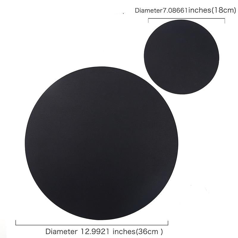 Sets de table et dessous de verre modernes et imperméables en cuir Taavita pour les repas