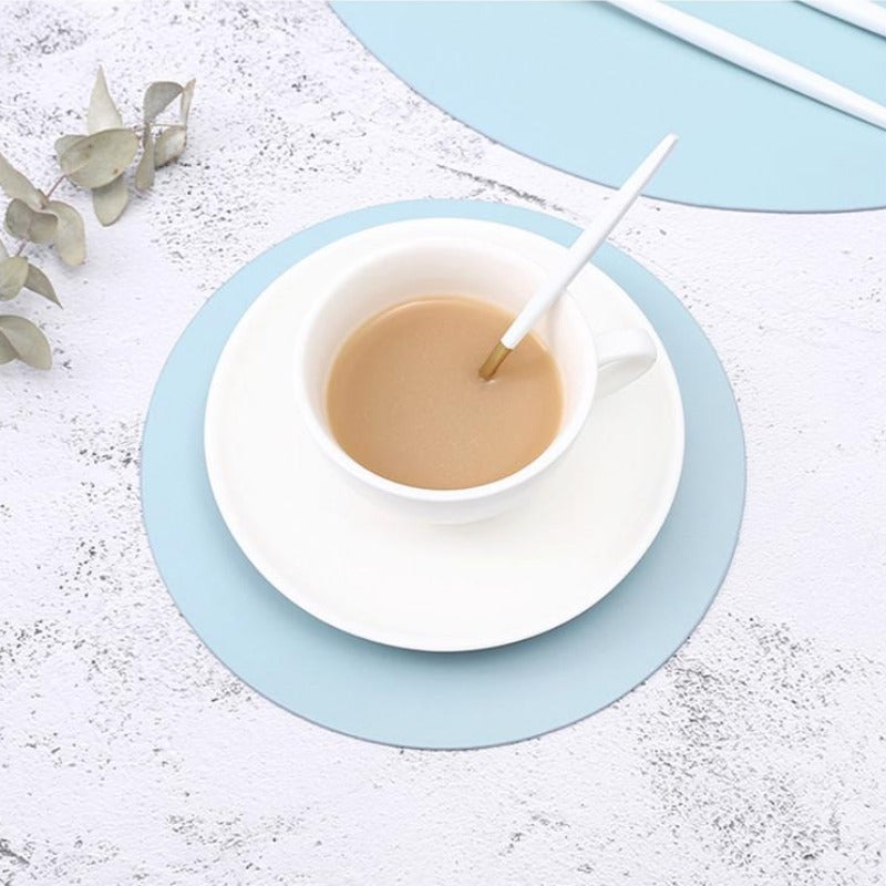 Sets de table et dessous de verre modernes et imperméables en cuir Taavita pour les repas