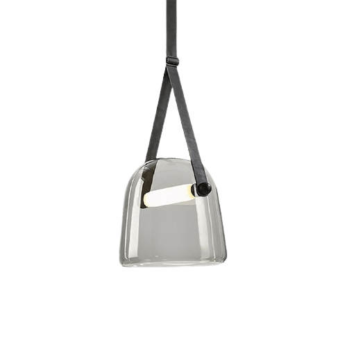 Leren industriële koord hanglamp