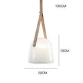 Leren industriële koord hanglamp