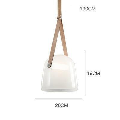 Leren industriële koord hanglamp