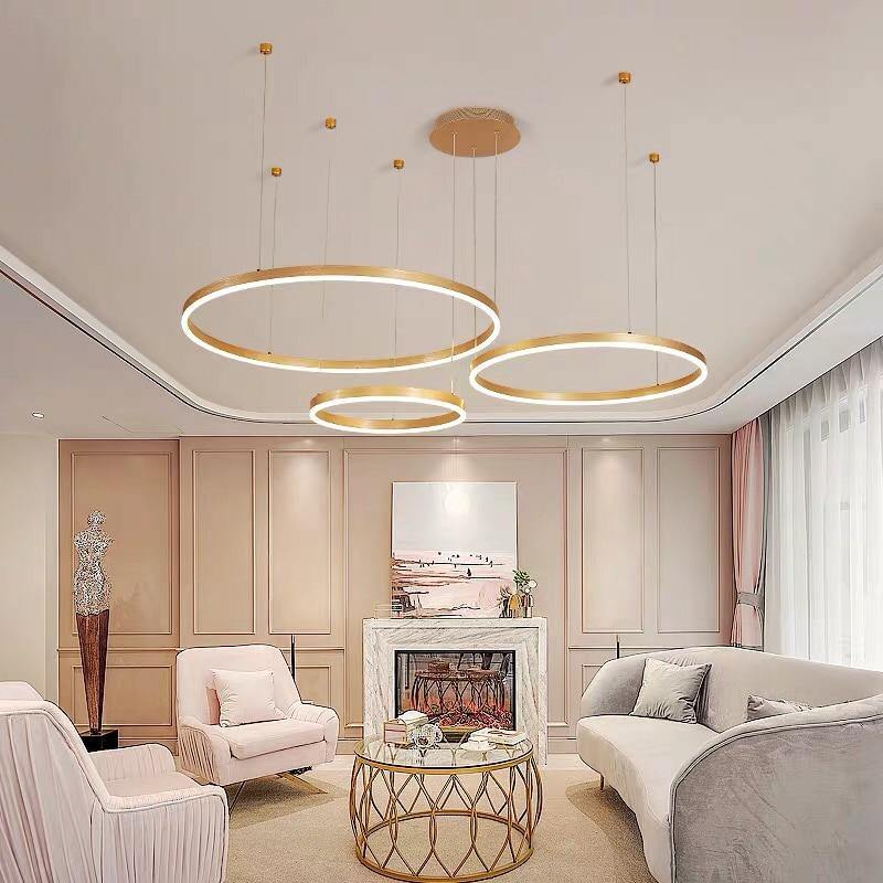Lampu Candelier Infinit Bulat Moden Elegan