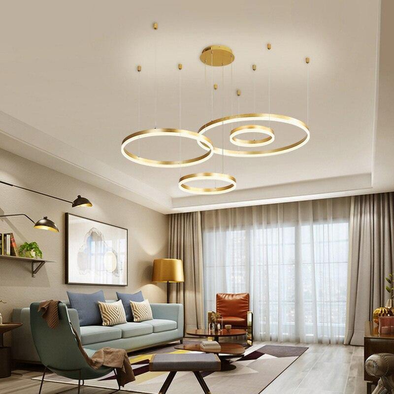 Lampu Candelier Infinit Bulat Moden Elegan
