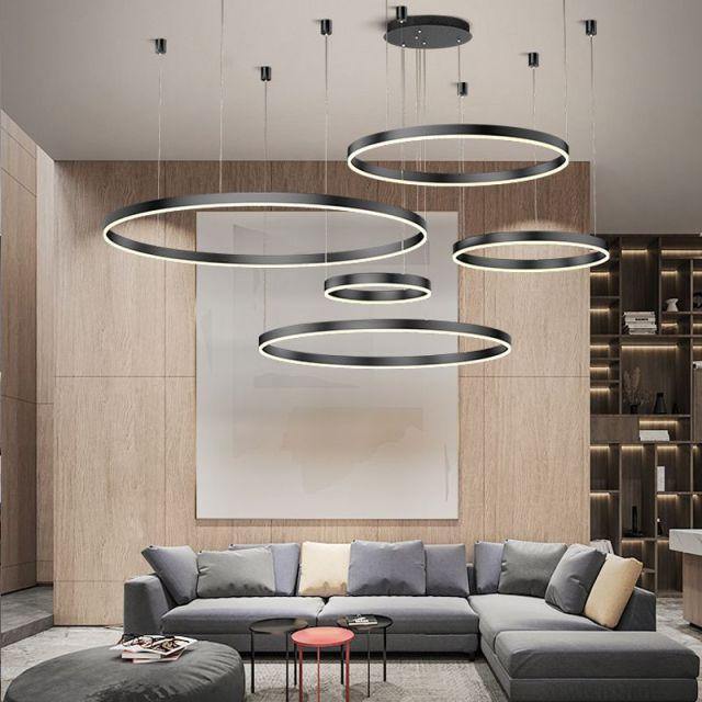 Lampu Candelier Infinit Bulat Moden Elegan