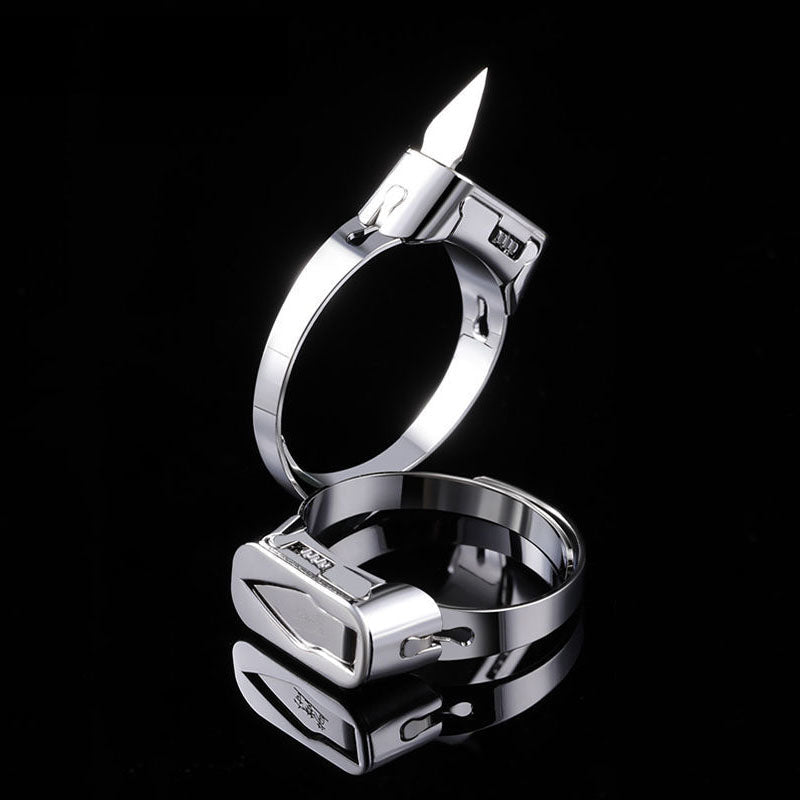 Bague de survie en acier inoxydable pour autodéfense et port quotidien