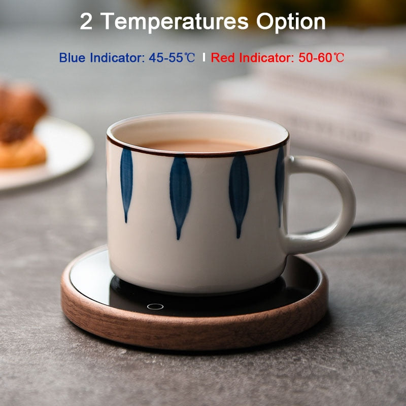 BrightWave Smart Elegant Ceramic Mug Warmer Coaster