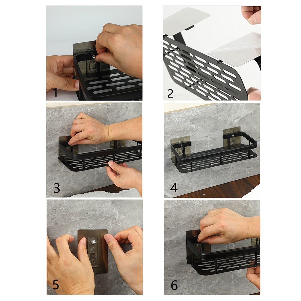 GripHalo 金属吸盘浴室置物架