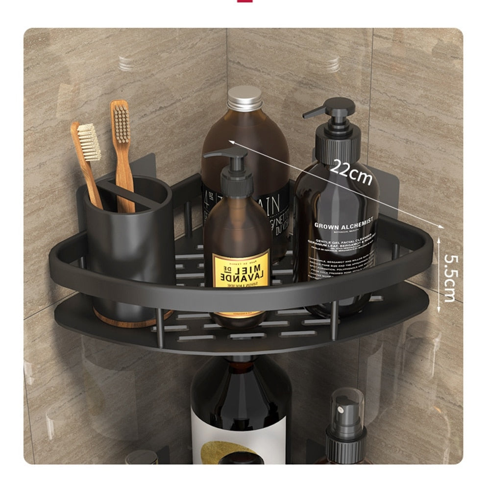 GripHalo 金属吸盘浴室置物架
