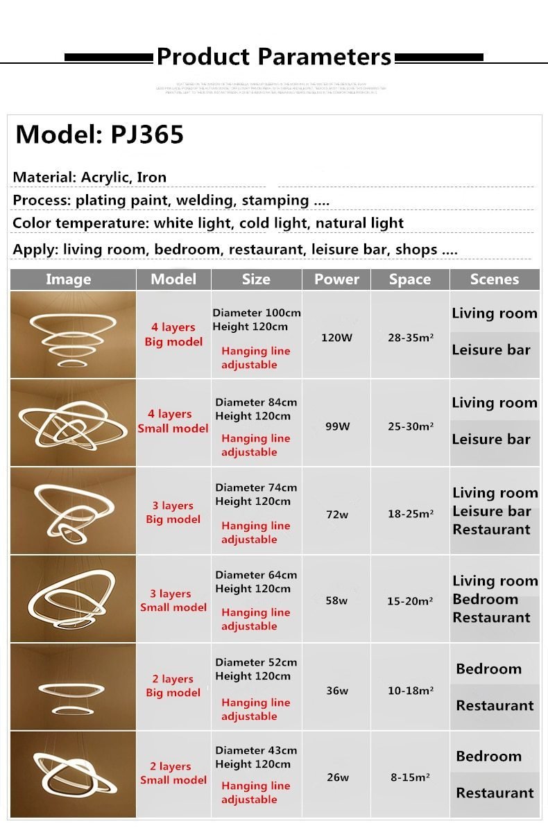 נברשת LED בסגנון נורדי גדול | Orntli