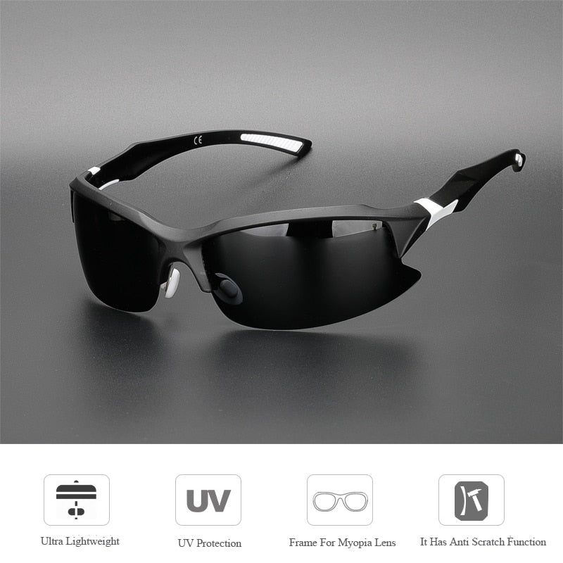 Lunettes de cyclisme polarisées professionnelles pour le sport et les activités de plein air