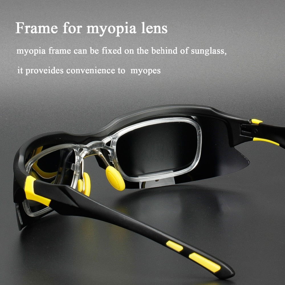Lunettes de cyclisme polarisées professionnelles pour le sport et les activités de plein air