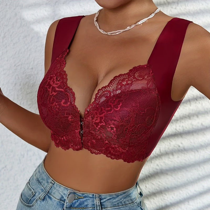 Women's Wireless Lace Front-Closure Comfort Bra | Orntli