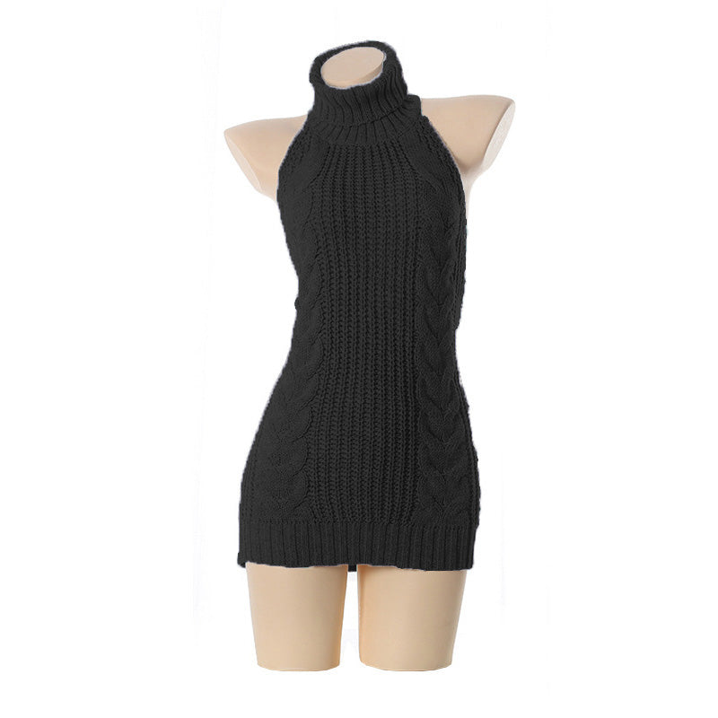 Sweter Virgin Killer bez pleców i z odkrytymi ramionami