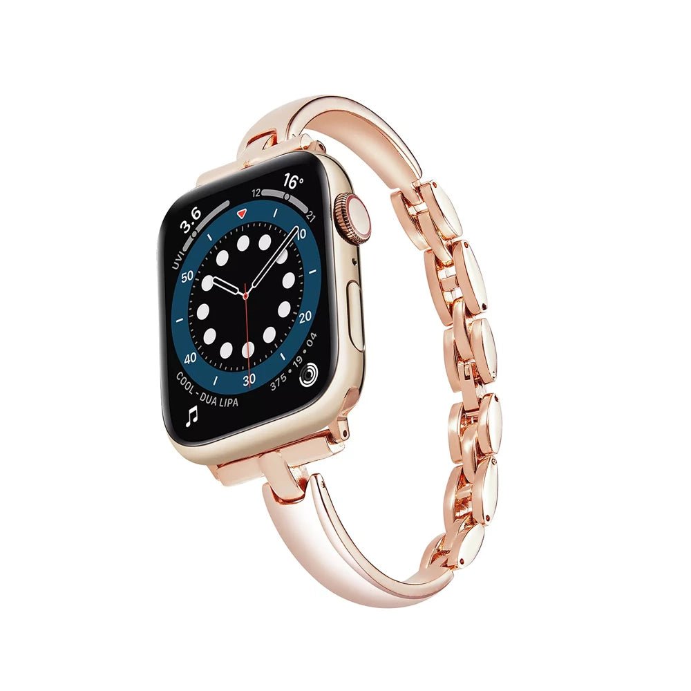 Naisten säteilevä ruostumattomasta teräksestä valmistettu ranneke Apple Watchille