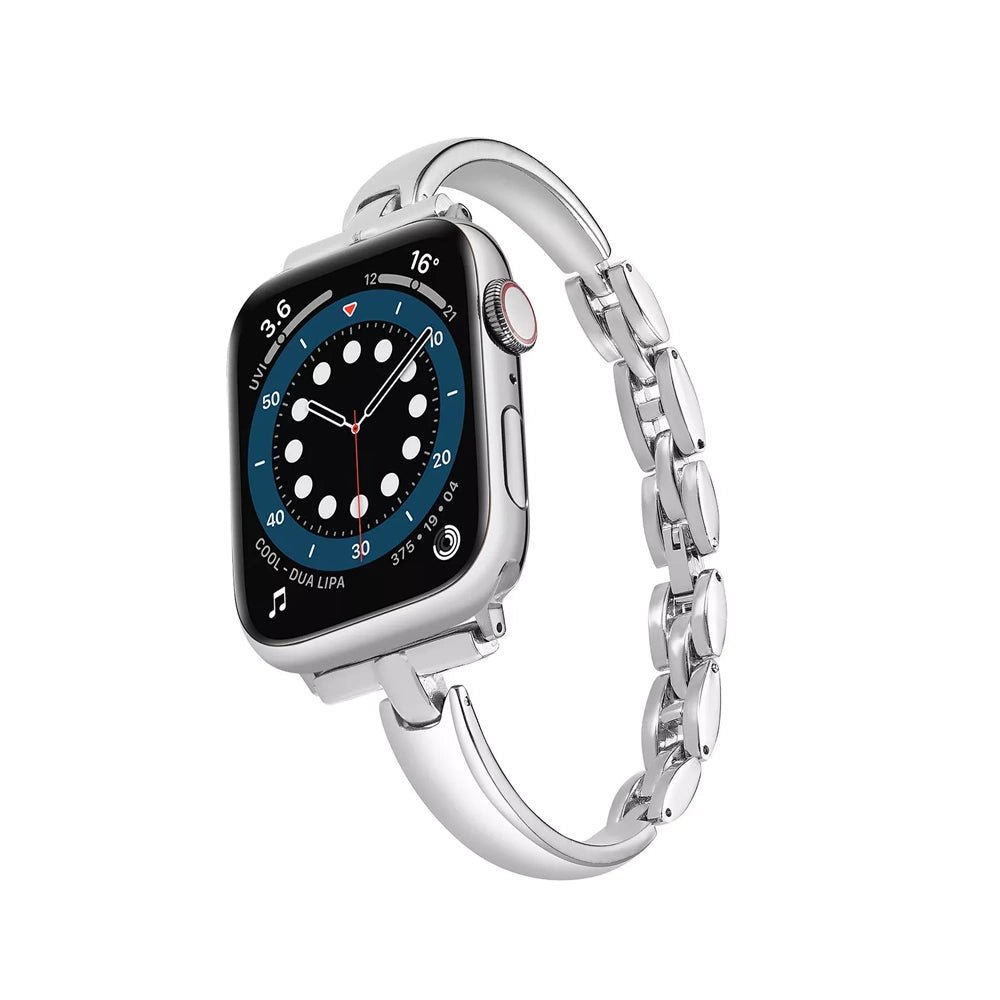 Naisten säteilevä ruostumattomasta teräksestä valmistettu ranneke Apple Watchille