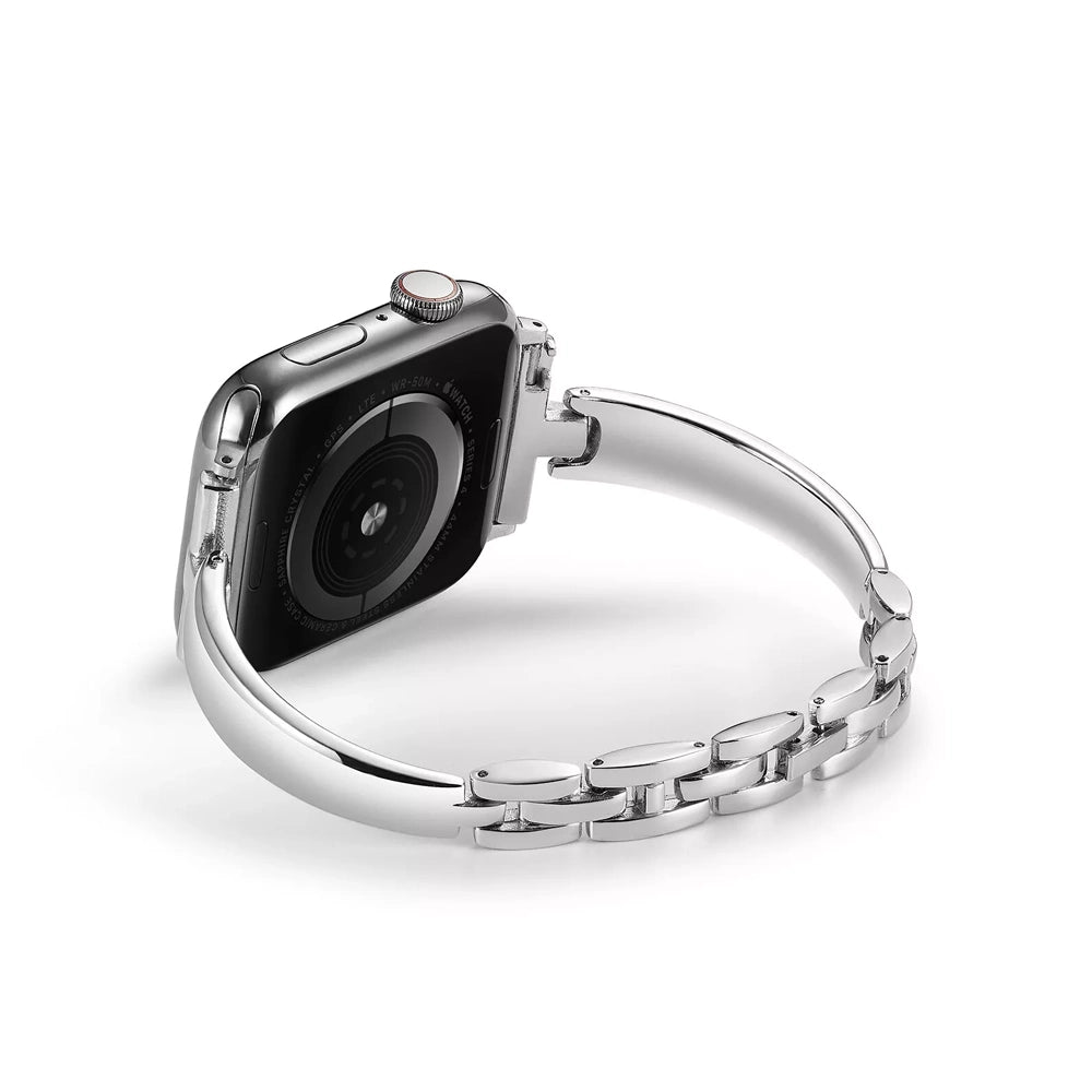 Naisten säteilevä ruostumattomasta teräksestä valmistettu ranneke Apple Watchille