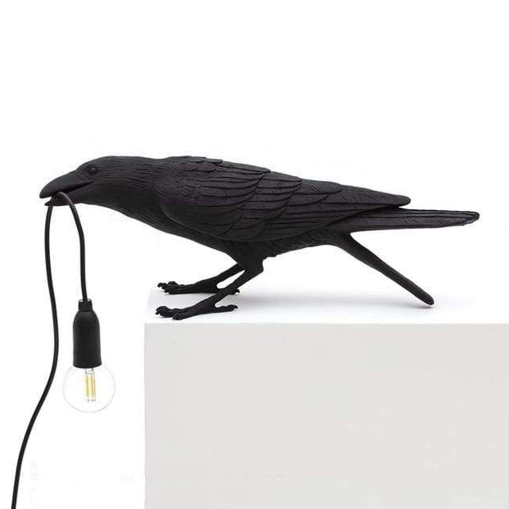 Lampa z ptakiem kruka