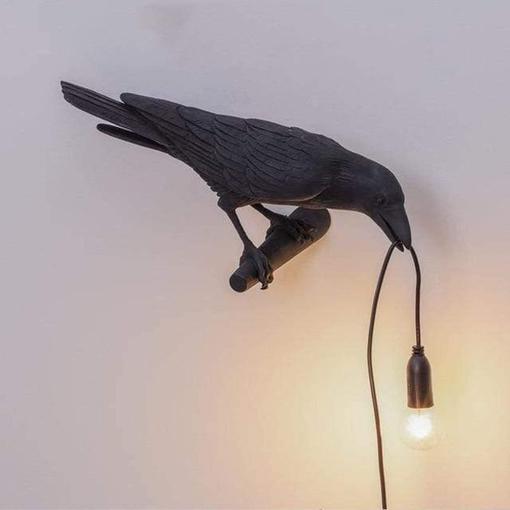 Lampa z ptakiem kruka