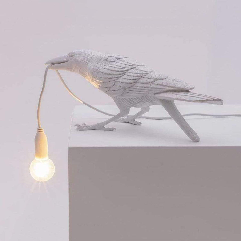Lampa z ptakiem kruka