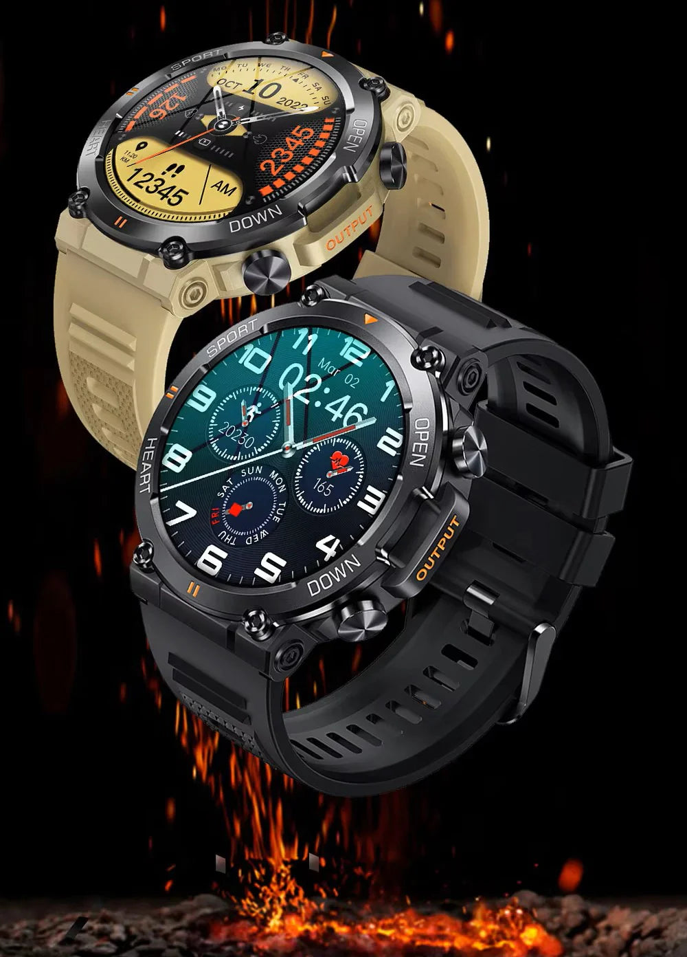 שעון חכם טקטי בלתי ניתן להשמדה - עמיד, סוללה ארוכת טווח שעוני טיטאן לגברים