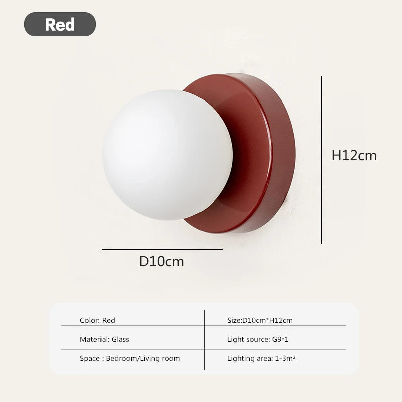 LumenHalo LED Cam Duvar Lambası Yatak Odası Koridor Merdiven Işığı İçin Sade Taban