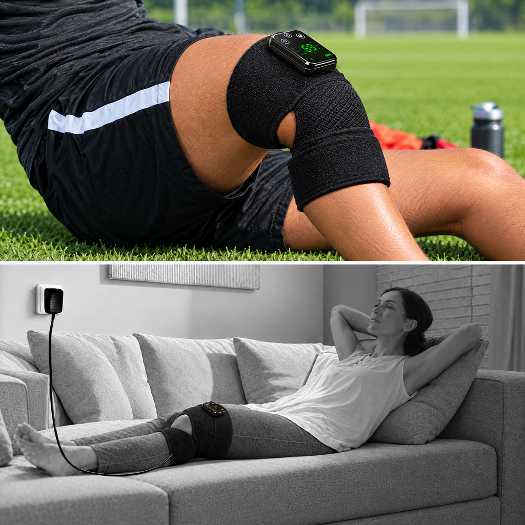 Cordless FlexWrap after training vs corded heating pad at home