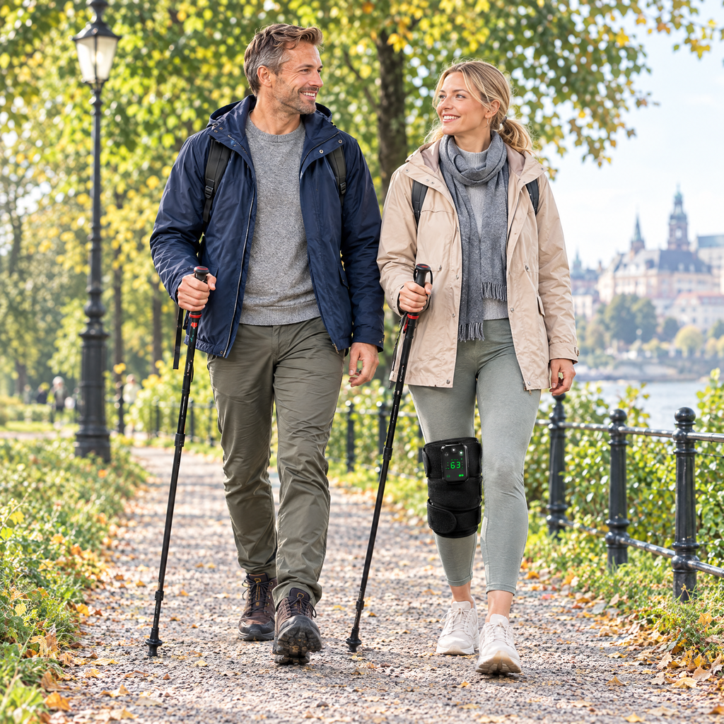 FlexWrap on the knee during a walk