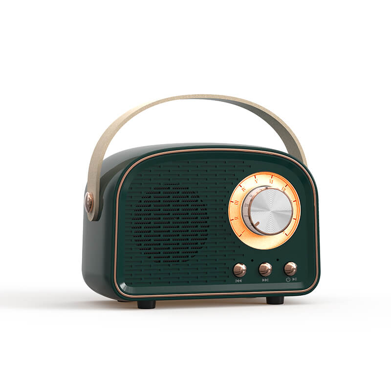 Altavoz Bluetooth Retro Redondo NovaWave Radio Inalámbrico Portátil para Casa y Para Llevar