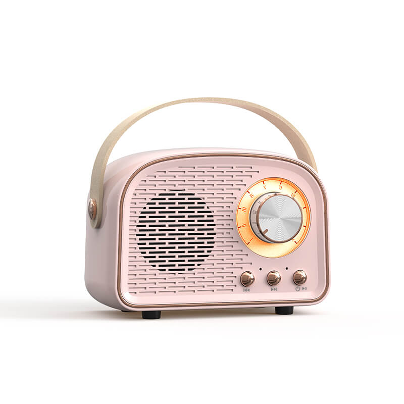 Altavoz Bluetooth Retro Redondo NovaWave Radio Inalámbrico Portátil para Casa y Para Llevar