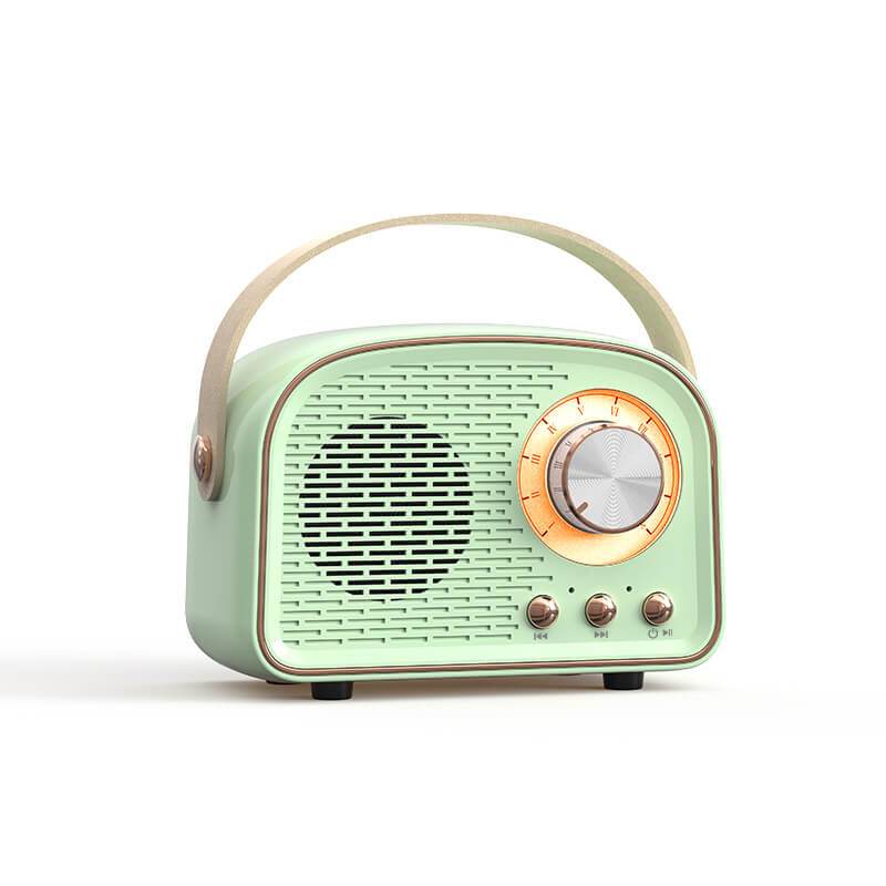Altavoz Bluetooth Retro Redondo NovaWave Radio Inalámbrico Portátil para Casa y Para Llevar