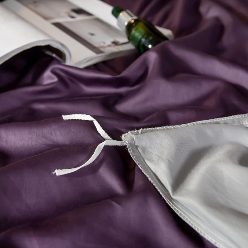 Set Sarung Selimut Ungu Dua Hala (Kapas Mesir, 600 TC)