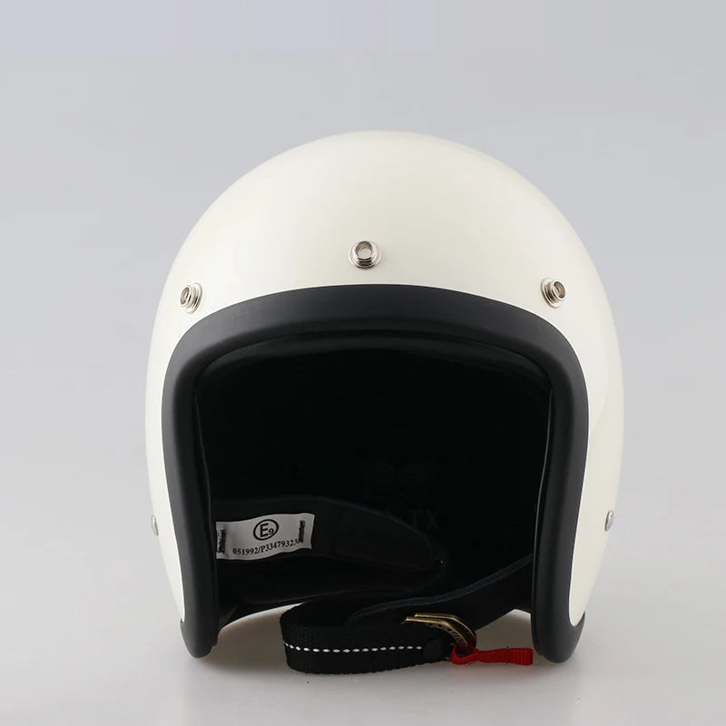 Düşük Profilli Vintage Motosiklet Kaskı - DOT ve ECE Onaylı