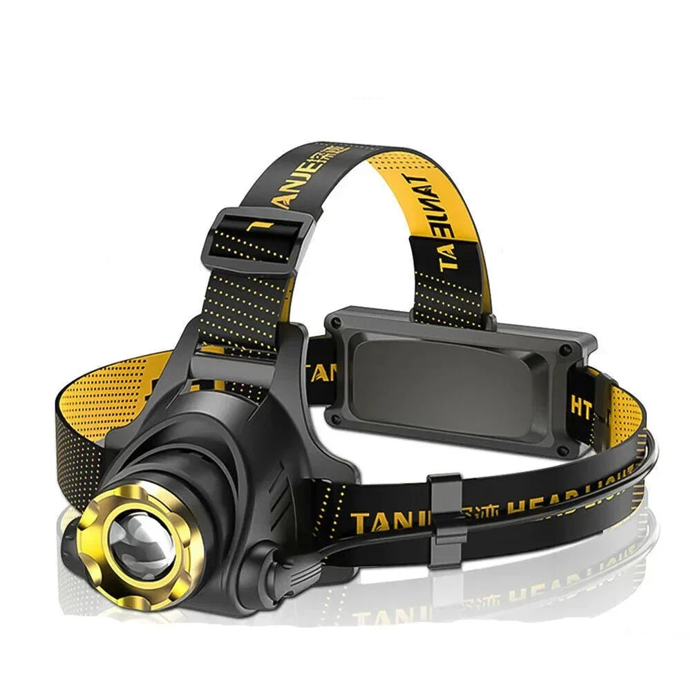 Lanternă frontală tactică reîncărcabilă cu LED 990000LM, lanternă frontală cu zoom