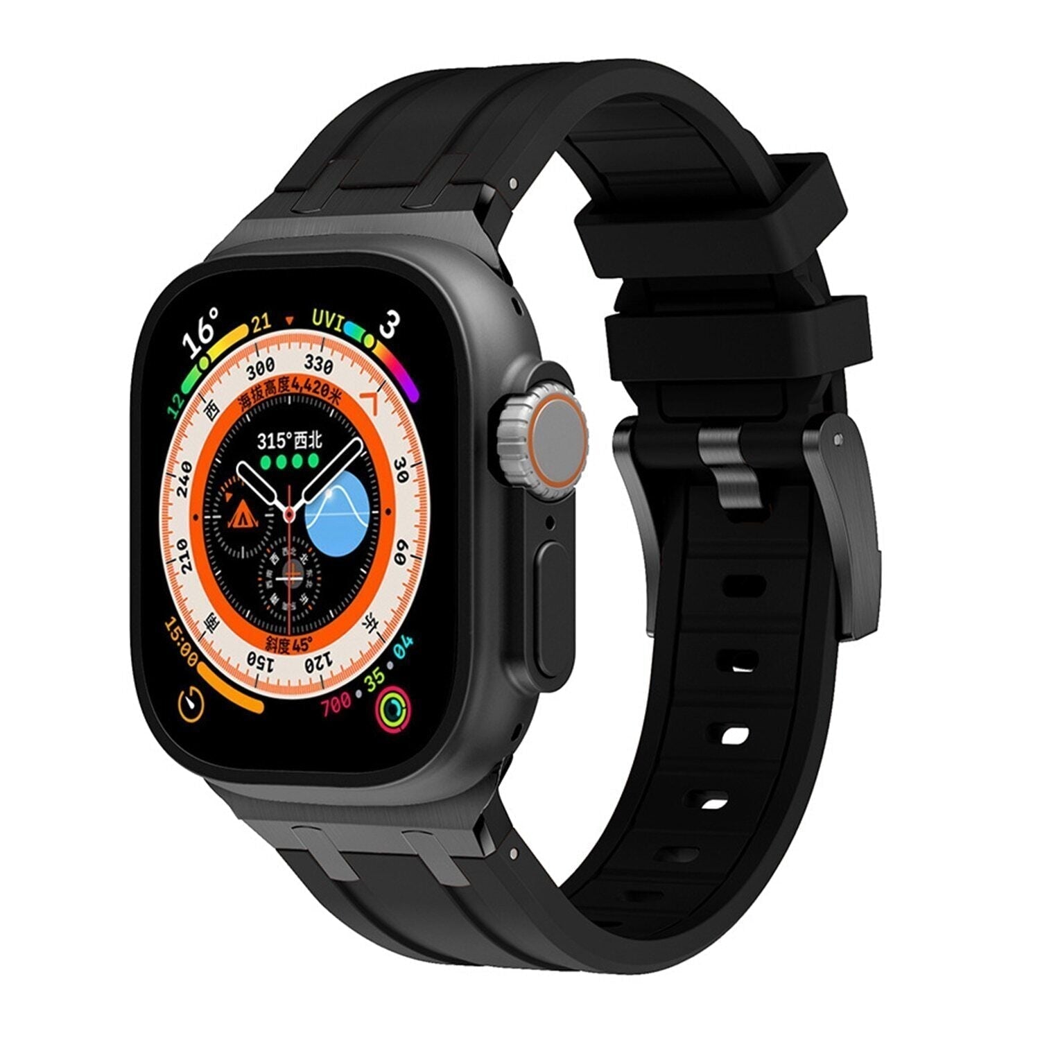 Cinturino in silicone di lusso AP Mod per Apple Watch