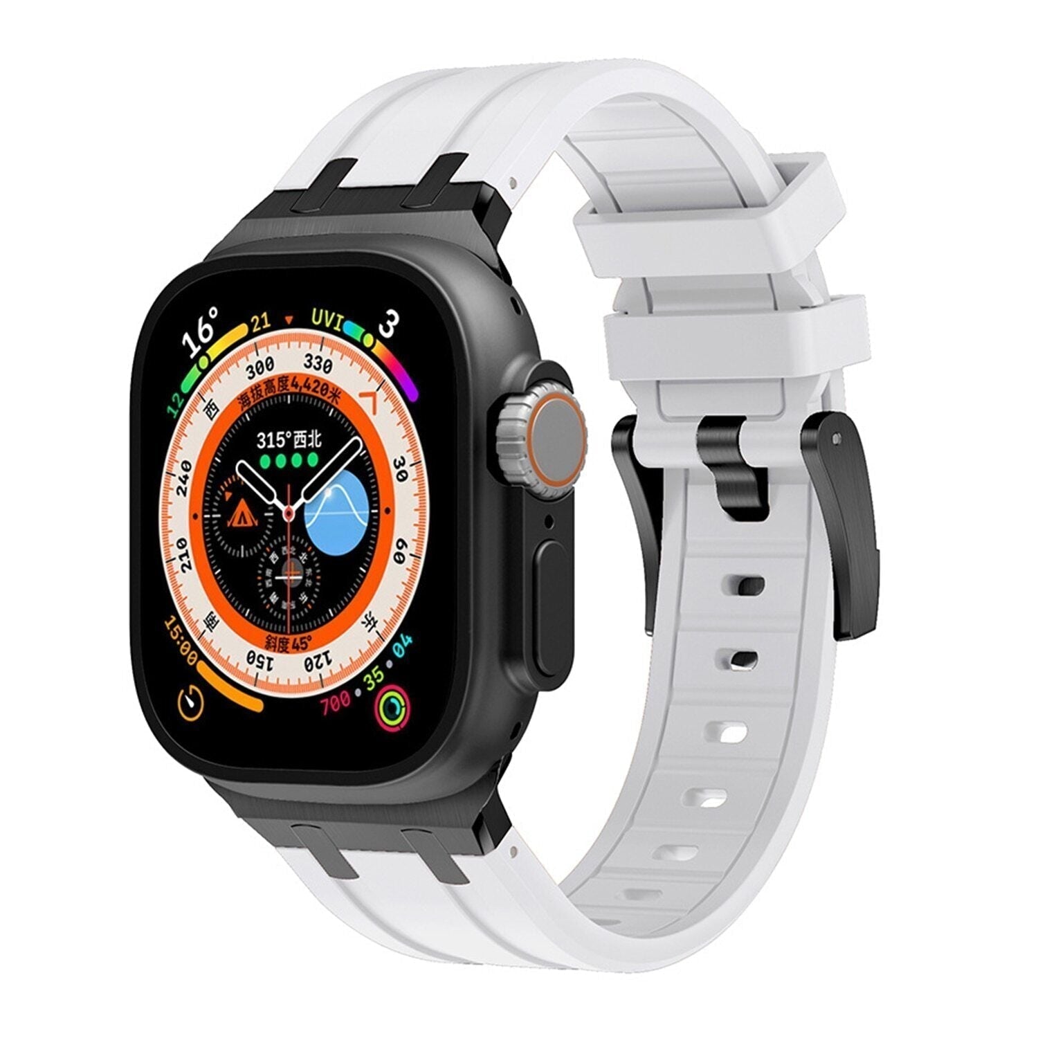Cinturino in silicone di lusso AP Mod per Apple Watch