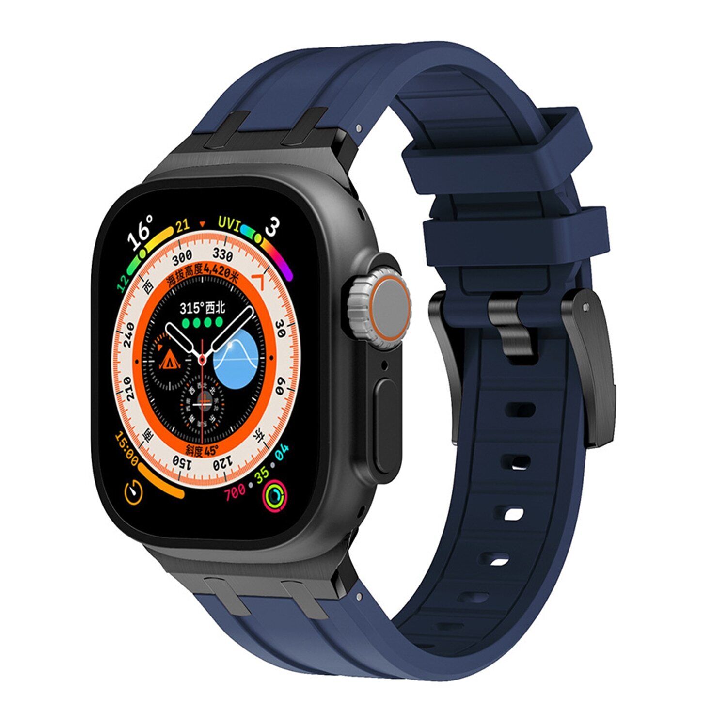 Cinturino in silicone di lusso AP Mod per Apple Watch