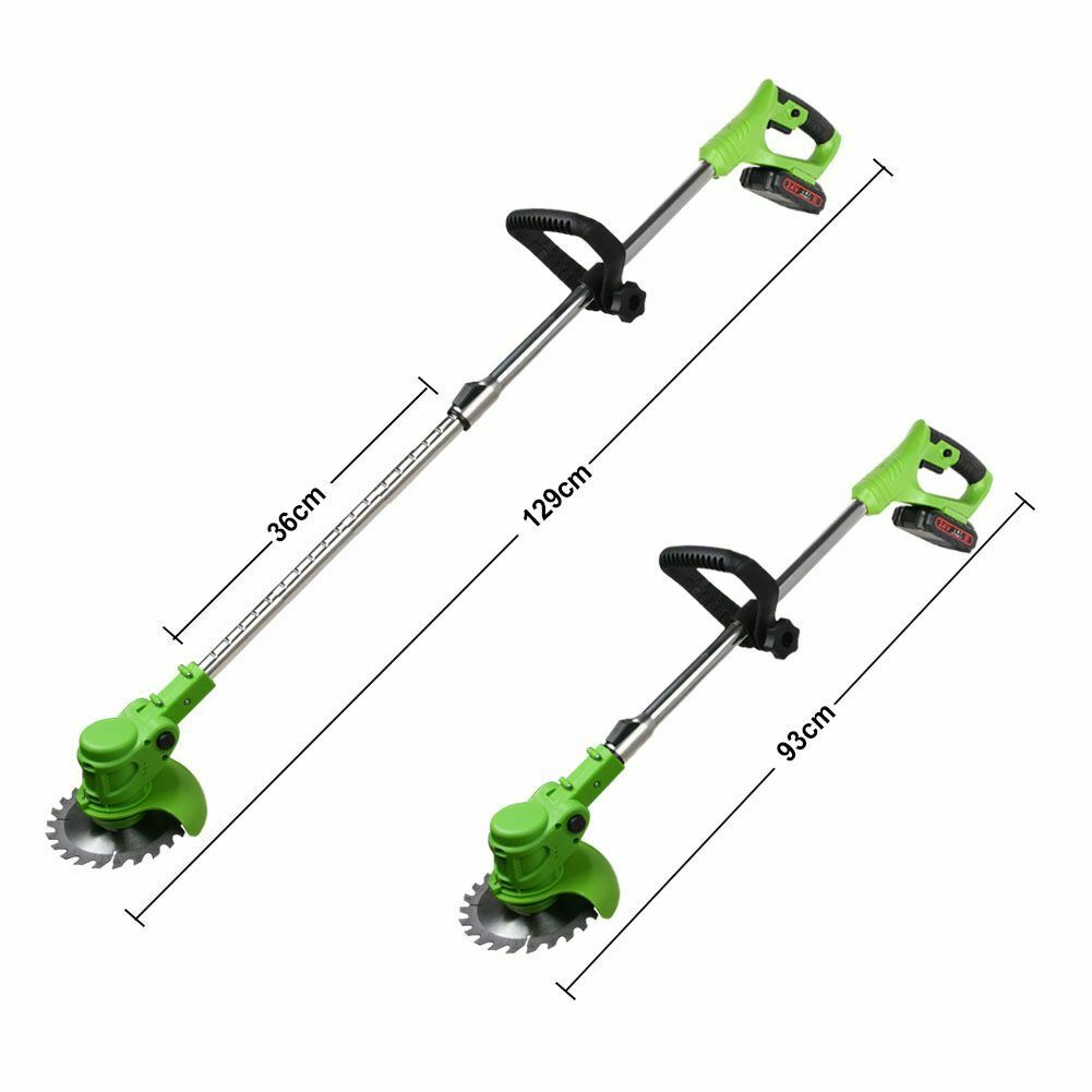 ماكينة إزالة الأعشاب الكهربائية اللاسلكية LawnMaster وقص العشب، تعمل بالبطارية