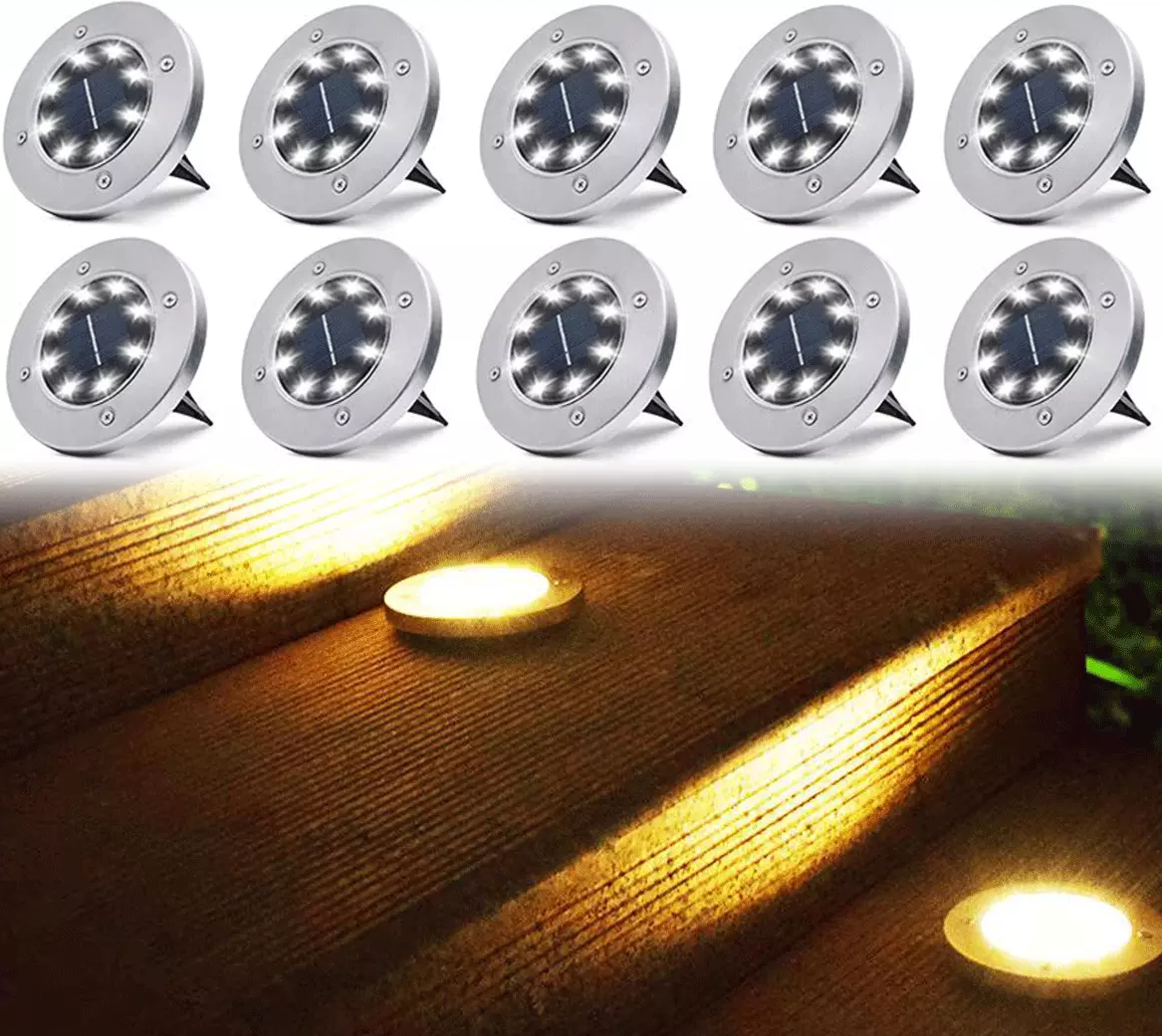 12 LED Solar Ground Lights Outdoor Waterproof For Garden Path
