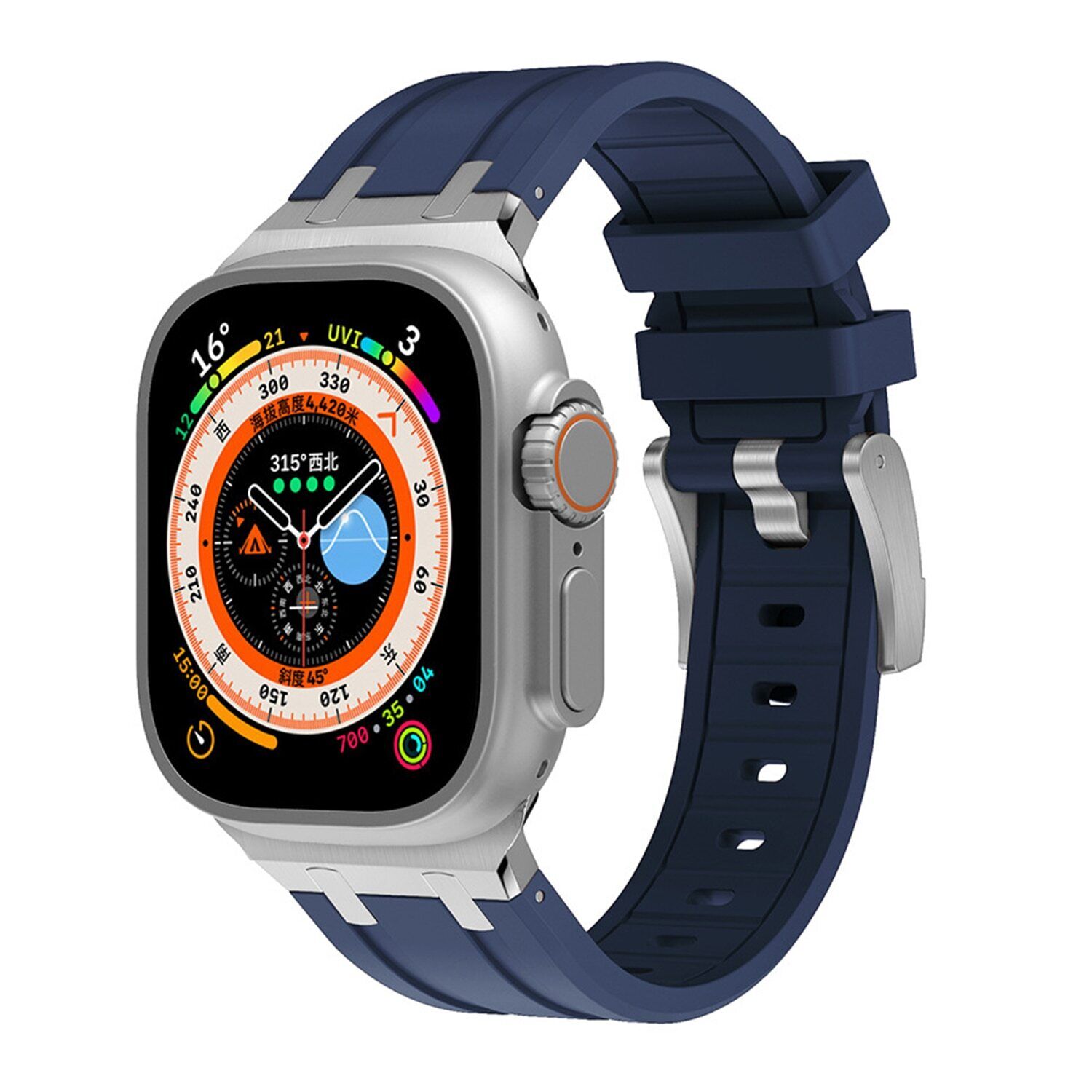 Cinturino in silicone di lusso AP Mod per Apple Watch