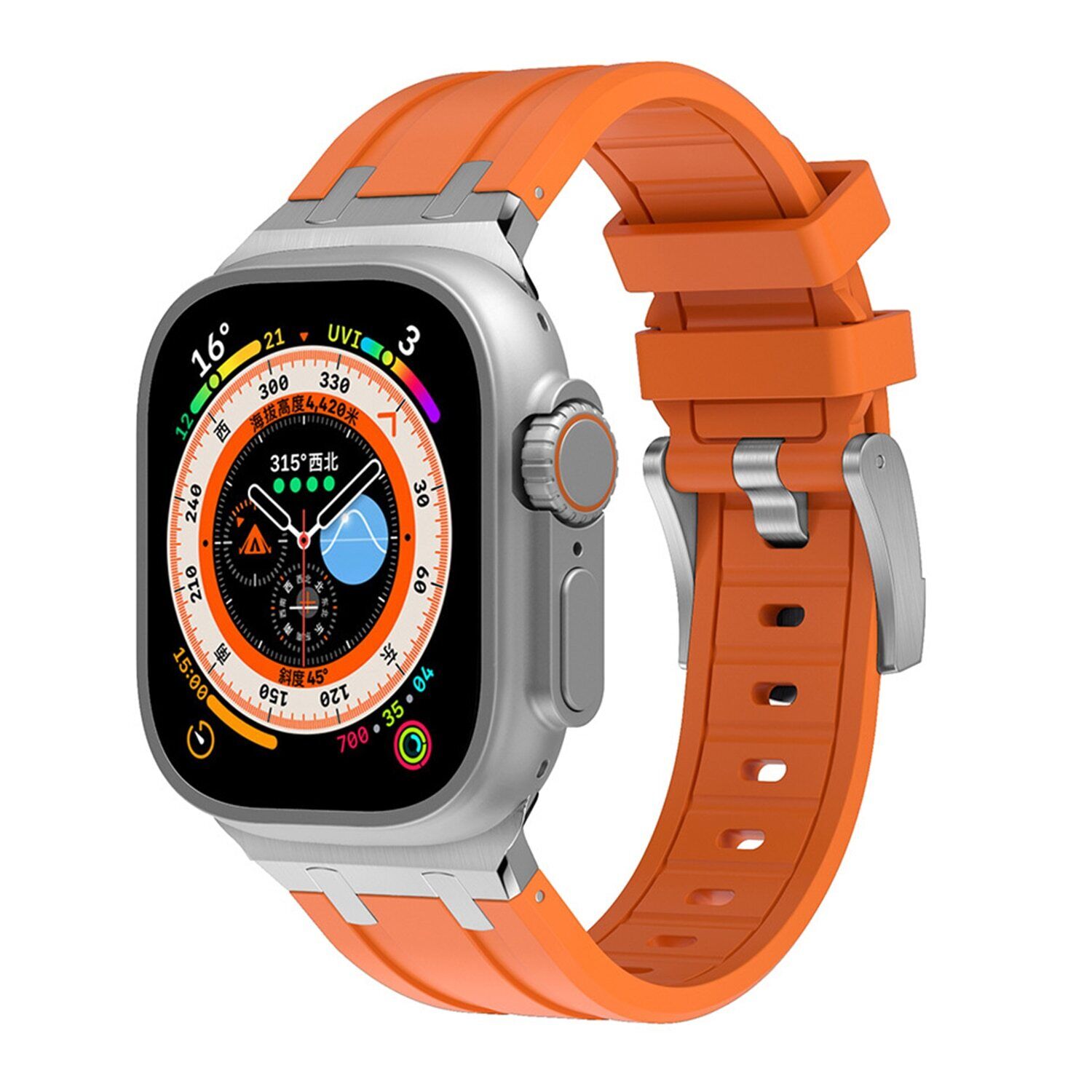 Cinturino in silicone di lusso AP Mod per Apple Watch