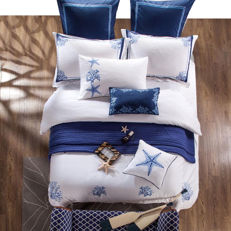 Set copripiumino fauna marina (cotone egiziano, 600 TC)