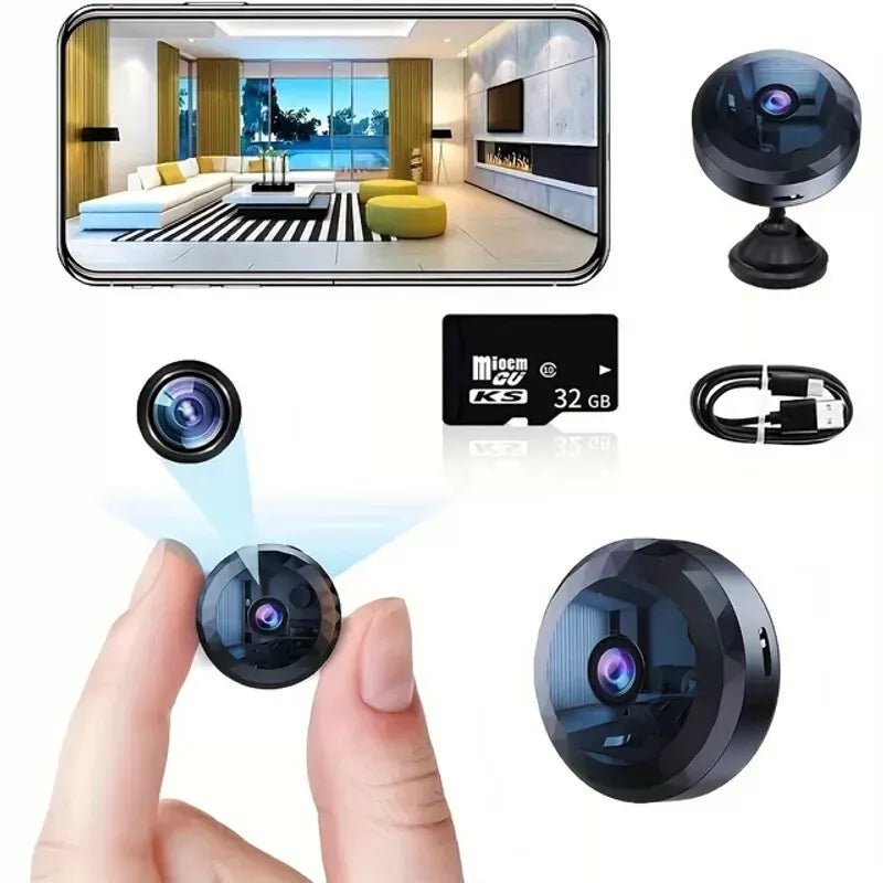 ApexGuard Magnetische Mini-WLAN-Kamera 1080P HD mit Nachtsicht und Bewegungserkennung