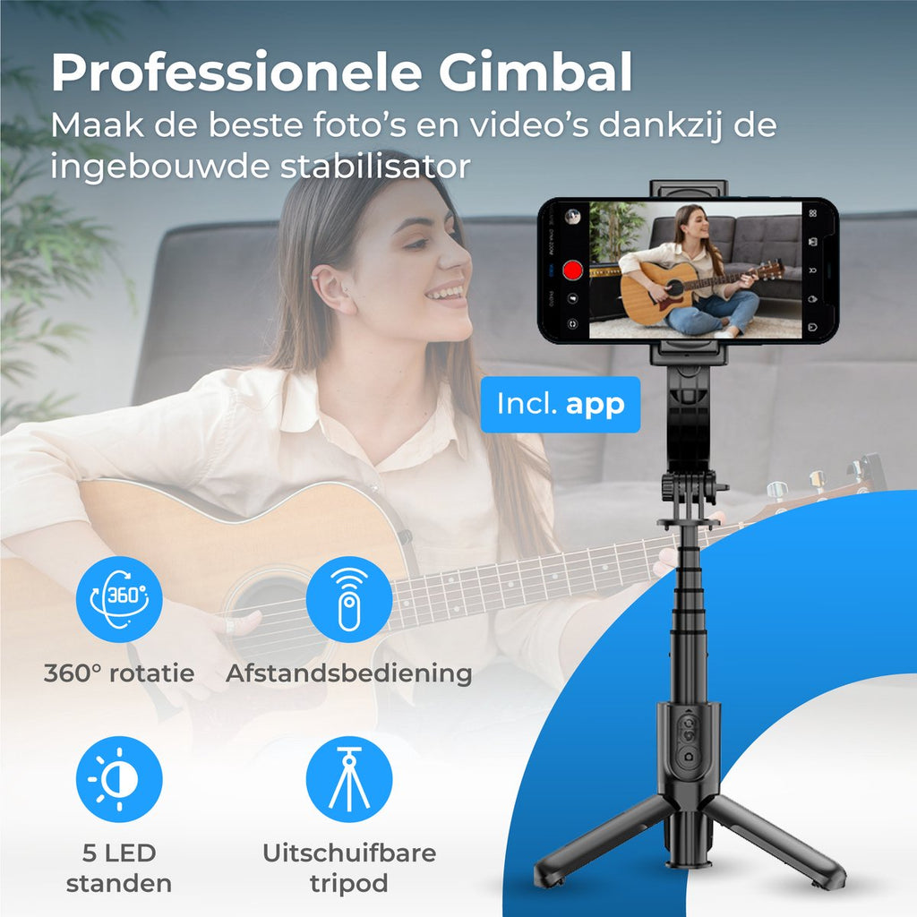 مثبت Gimbal360 Pro™ | عصا سيلفي بزاوية 360 درجة 2024